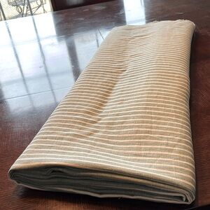 Striped Green and Cream Fabric